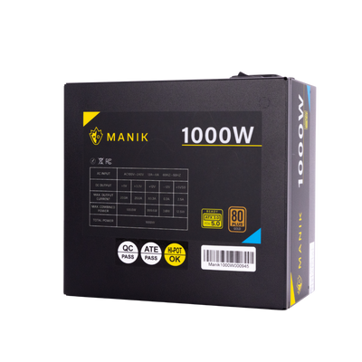 Manik 1000W Fully Modular Gold Power Supply – ATX 3.0 & PCIe 5.0 Ready